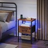 TRIFEBLE Night Stand Set 2, End Table with Charging Station,