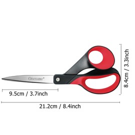 OneName Left Handed Scissors,Left Handed Scissors All Purpose,Stainless Steel Sharp Blade Soft Comfort-Grip Handles Lefty Scissor for School,Office,Home,Crafting Cutting Paper 8 Inch 3 Pack