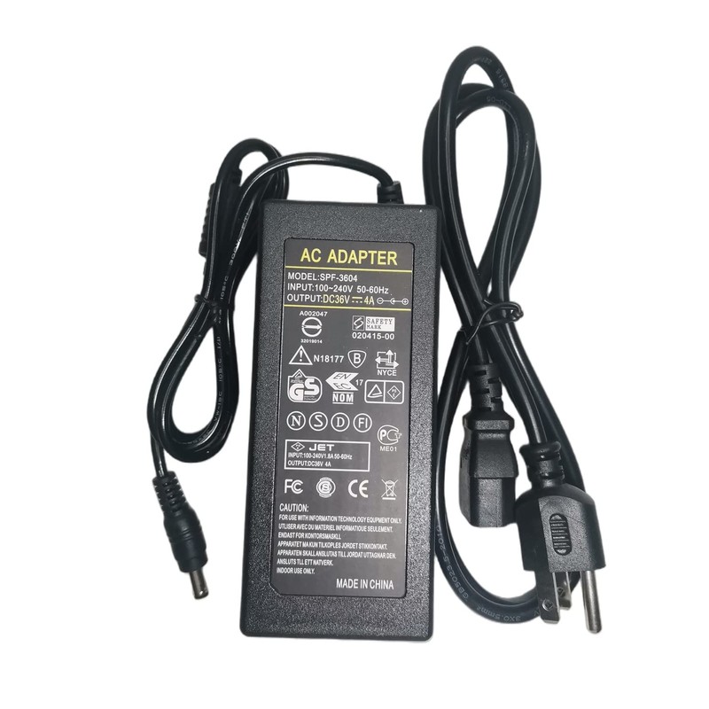 Universal 36V 4A Adapter Power Supply 100-240V AC to DC