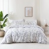Levoo Duvet Cover King Size Floral Patterned Bedding Duvet Cover