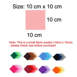 35Pcs Square Twill Cotton Fabric Solid Color Cotton Fabric for DIY Crafts Sewing, 10cmx10cm, Coffee