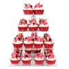 YestBuy 4 Tier Cupcake Stand, Acrylic Cupcake Tower Stand, Premium
