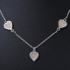 Avalaya Mother of Pearl Triple Heart Necklace In Silver Tone