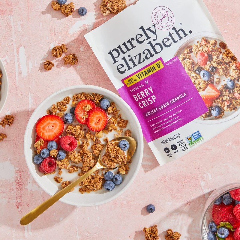 Purely Elizabeth, Berry Crisp, Ancient Grain Granola with Vitamin D,
