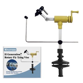 Riverruns N6201 II Generation Rotary Fly Tying Vise 360 Degree Rotation Ultra Light Rotary Fly Vise (Yellow Color)