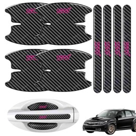 BLOOPIC Door Handle Protector, Set of 8, For Subaru STI All Series, Newest Type, Carbon Fiber, Door Handle, Scratch-Resistant, Paint Protection, Scratch-Resistant, Seal, Sticker, Cover, Protective
