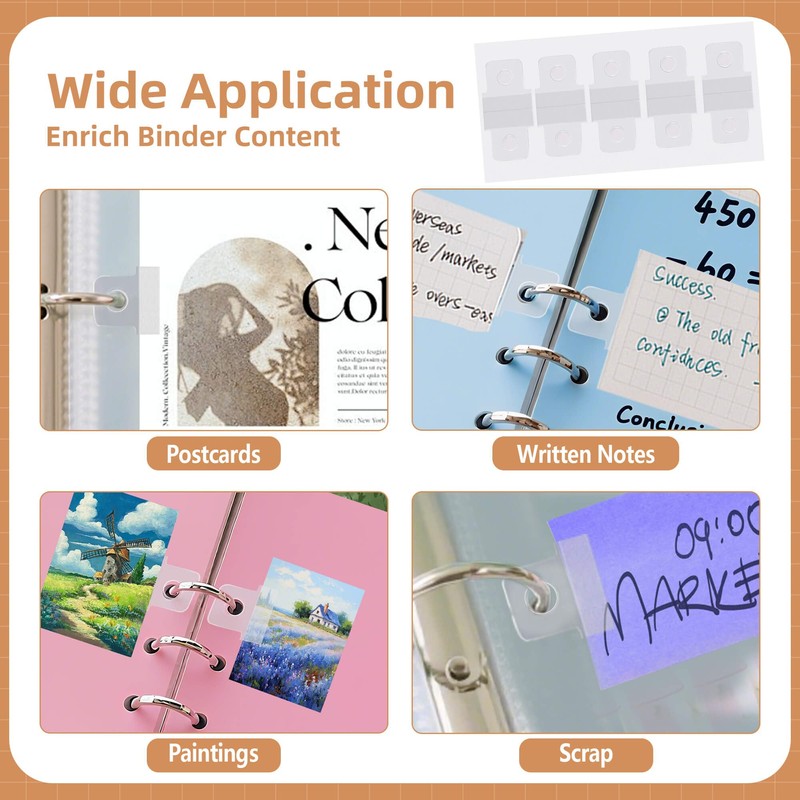 500PCS Clear Binder Hole Reinforcement Stickers, Self-Adhesive Hole Punch Reinforcement