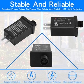 Replacement Yard Inflatable Adapter - 1A Transformer US Plug for Halloween Inflatble , Class 2 Power Supply 120vac 60hz for LED Light, Adapter for Home Lawn Yard Garden Holiday Inflatable Decor