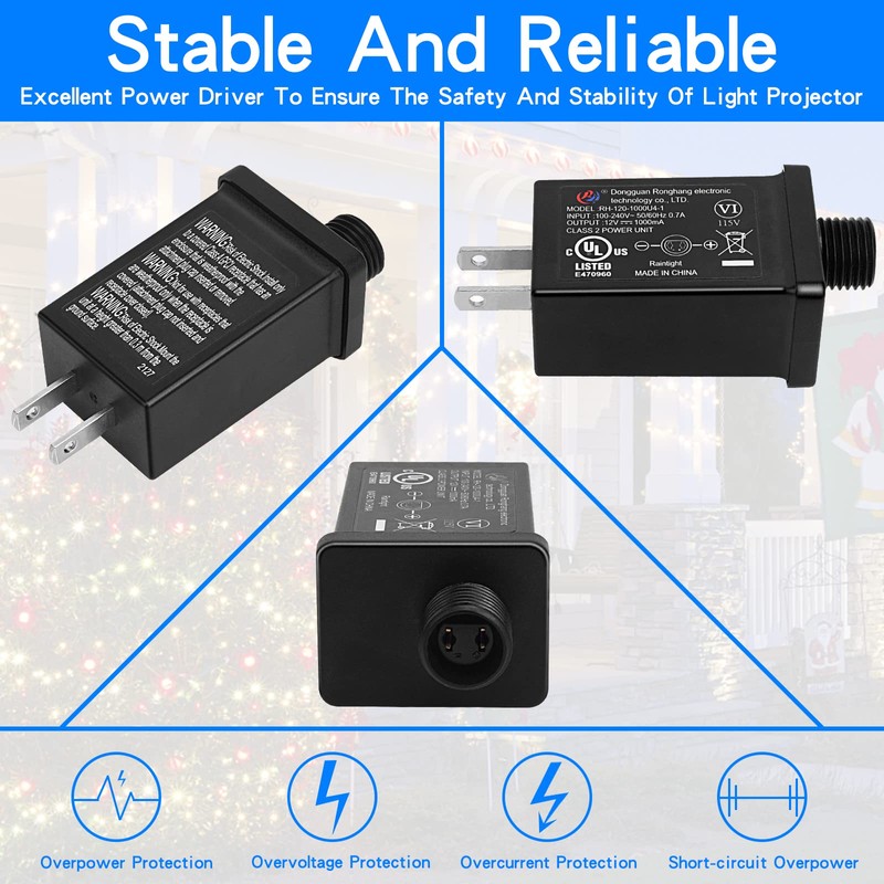 Replacement Yard Inflatable Adapter - 1A Transformer US Plug for