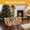 facka Curved Firewood Rack, 30 Inch Indoor Outdoor Log Firewood