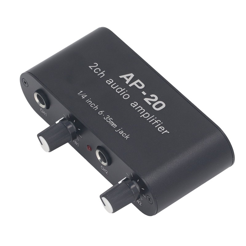 2CH Sound Amp Preamplifier Balanced Input 1/4in 6.5mm Gain Independent