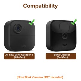 Wall Mount for Blink Outdoor Camera, Weatherproof Protective Housing with Charging Cutout for All-New Blink Outdoor 4 (4th Gen) & (3rd Gen), 360° Adjustable Bracket for Blink Security Camera System