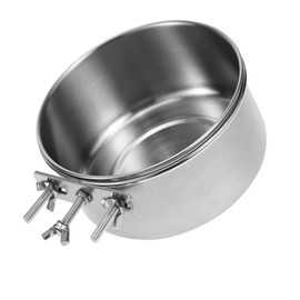 Fixed Pet Bowl, 4.7 x 2.0 inches (12 x 5 cm), Stainless Steel Pet Hanging Bowl, Pet Dishes, Drinking Bowl, Stainless Steel, For Cats, Dogs, Birds, Small Animals, Dishes, Water Supply, Pet Bowl,
