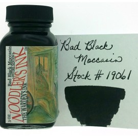 Bad Black Mocassin 3 oz Fountain Pen Bottled Ink-Bulletproof by Noodlers Ink