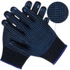 A406 12 Pairs Blue Cotton Protective Work Gloves Non Slip