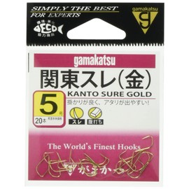 Gamakatsu Kanto Thrake Hook Gold No. 5 Fishing Hook