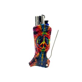 Toker Poker - Clipper Lighter Case Multi Tool, Hippy Van Collection, All Inclusive Tool for Camping and Other (Peace Sign)