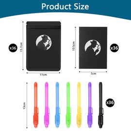 OSDUE 108-Piece Detective Set Children, Detective Children's Birthday Party Bag, Detective Role Play with Magic Pens & Notebook, Detective Toy Pinata Filling, Give Away Guest Gift for Boys Girls