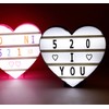 Cinema Light Box Black Heart Shaped LED Light Up Light