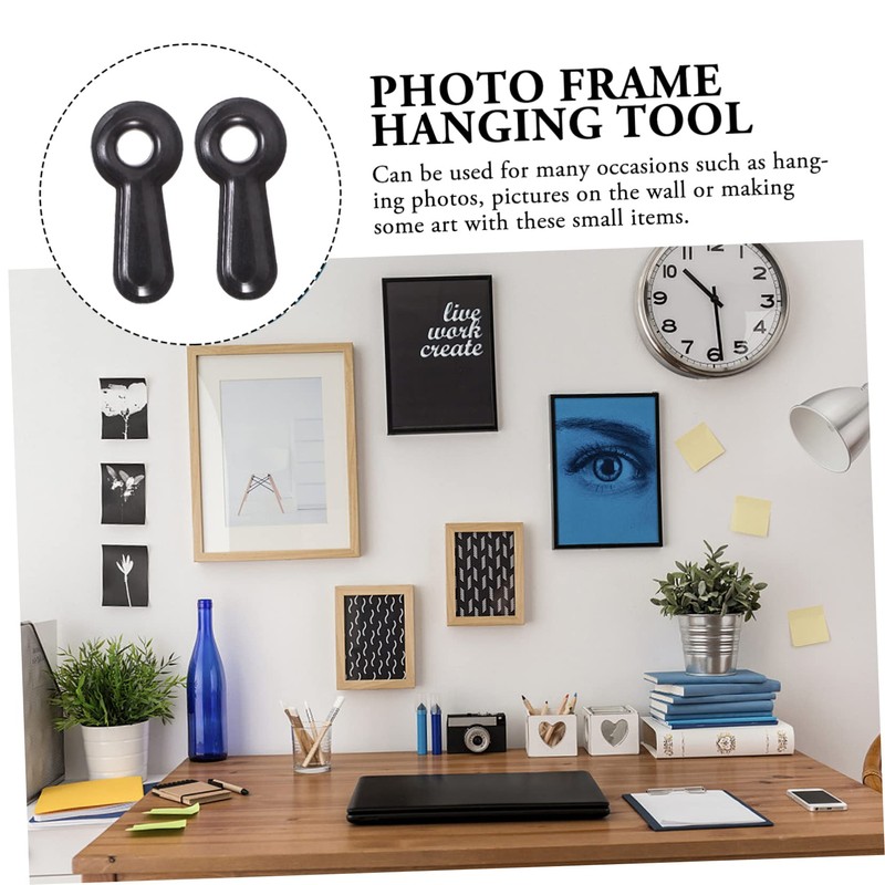 SHINEOFI 100pcs Picture Frame Backing Clips with Screws Durable Electroplated