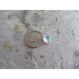 100- 10MM (3/8") AB COLOR AAA 2 HOLE OCTAGON CRYSTAL GLASS BEADS