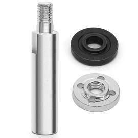 Rierdge Angle Grinder Extension Connecting Rod, 3/8" M10 Thread Hole 80mm Extension Shaft Stainless Steel Rotary Extension Shaft for 100 Type Angle Grinder, 1 Pcs