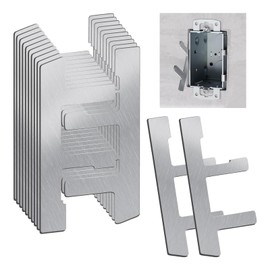 10 Pack Switch Box Support Electrical F Clips Mounting Straps Grip-Lock Old Work Straps and Support for Use with Boxes with Plaster Ears(Switch Box)