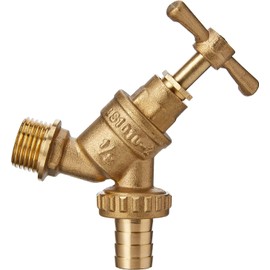 UKDeals Direct® Outdoor 1/2'' Garden Tap, Through Tube, Wall Flange Bracket 1/2", Back Plate Elboe 15mm x 1/2" (Garden Tap Standard)