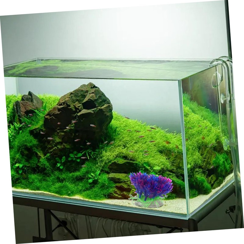 VILLFUL Fish Tank Decor Lifelike Artificial Plants Easy Setup Ideal