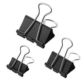 Westcot E-10719 00 Foldback Clips 72 Pieces Black Set of 6 Boxes in Different Sizes (24 Clips 19 mm, 25 and 32 mm)