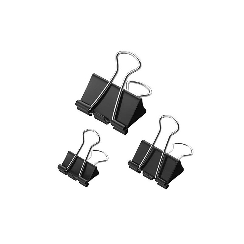 Westcot E-10719 00 Foldback Clips 72 Pieces Black Set of