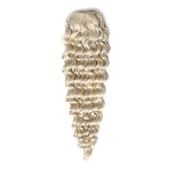 cliphair Curly Full Head Remy Clip in Human Hair Extensions - #60/SS, 14" (115g)