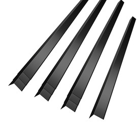 10-Pack Aluminum Alloy Black L-Shaped Corner Guards for Walls 1.2x1.2x48 Inch, 90°Right Angle Metal Wall Corner Protector Heavy Duty Edge Protection for Indoor/Outdoor Wall Defense and Stylish Trim