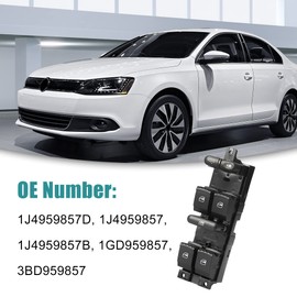 ACROPIX Driver Side Window Master Control Switch Power Window Switch Fit for Volkswagen Passat - Pack of 1 Black