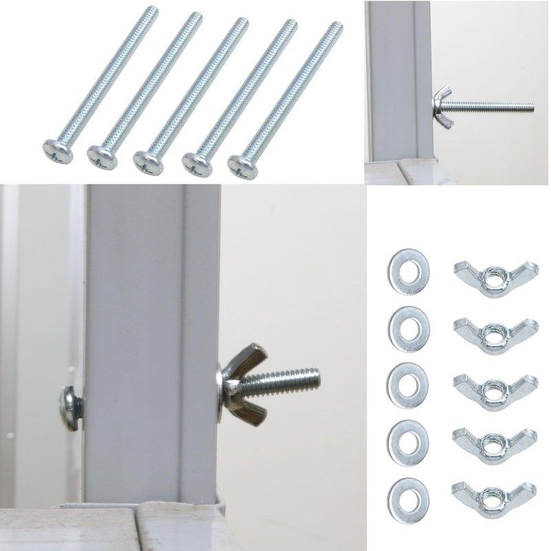 Meuey Lyot 1/4"-20-2" Screw Bolts and Wing Nut Kit Wing