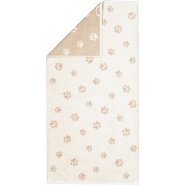 Cawö Home Hand Towels We Love Dogs Paws 6247 Natural Beige - 33 Hand Towels 50 x 100 cm