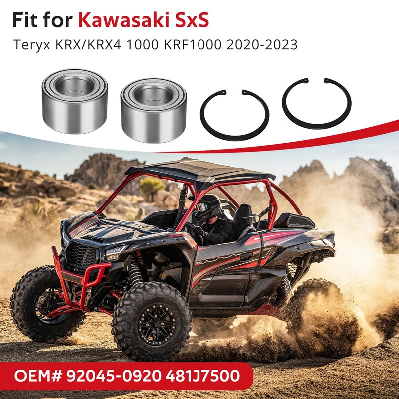 2 Pcs Wheel Bearing Kit Rear for Kawasaki Teryx KRX