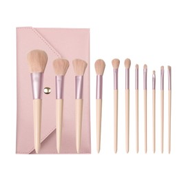 Derpilo Makeup Brushes, Set of 11, Includes Makeup Pouch, Popular, Makeup Brush, High Quality Fiber Hair, Super Soft, Multi-functional, Concealer Brush, Eye Shadow Brush, Foundation Brush, Everyday