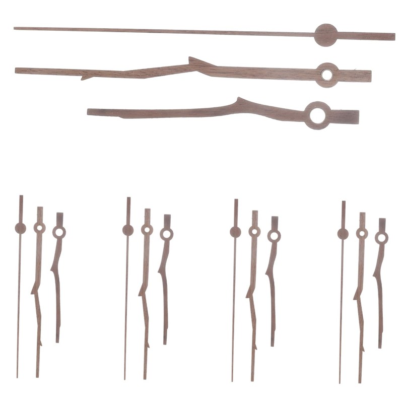 SHINEOFI 15 Sets Wooden Clock Hands Replacement for Clocks with