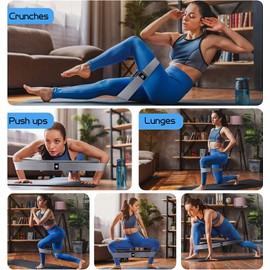 EVOLAND Resistance Bands Set of 3 Fitness Band Resistance Band with Carry Bag Exercise Band for Hips, Buttocks and Full Body Training