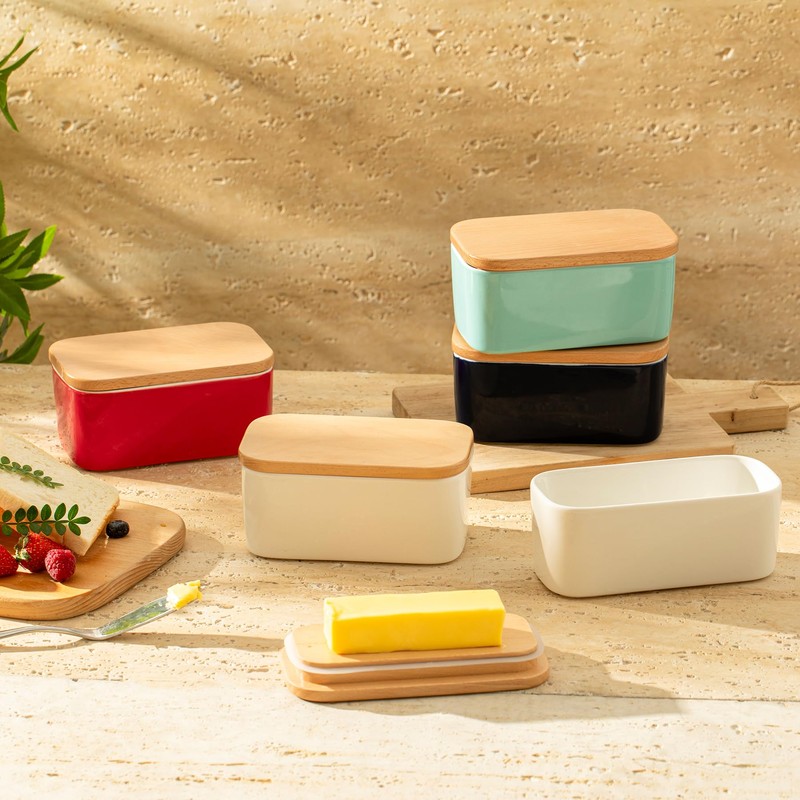 Sweese Large Butter Dish - Airtight Butter Keeper Holds Up