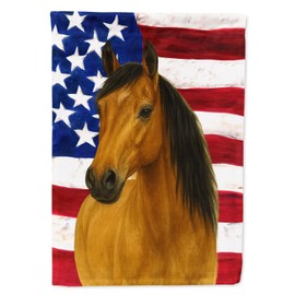 Caroline's Treasures Buckskin Quarter Horse American Garden Flag Mailbox Decorative Yard Banner Outside Patio Artwork for Flower Beds, Garden Size, Multicolor