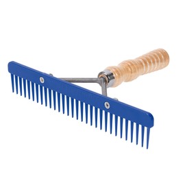 Weaver Leather Skip Tooth Comb with Wood Handle and Replaceable Blue Plastic Blade 69-6052-Blue