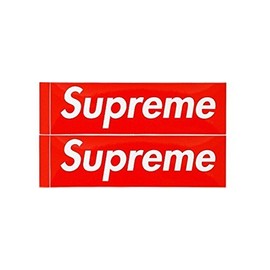 Set of 2 classic SUPREME stickers box logo