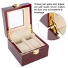 2 Grids Wooden Watch Holder Wristwatch Display Case Jewelry Gift