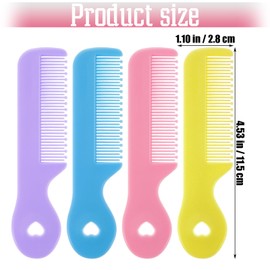 4 Pack Baby Hair Comb for Newborn, Round Colorful Tip Bristles Cute Comb Baby Grooming for Sensitive Scalp Skin for Infant, Toddler, Kids Grooming, Healthcare Kit