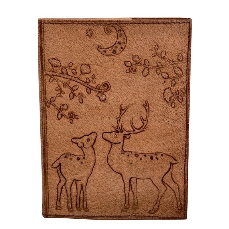 Purpledip Leather Diary/Journal/Notebook 'Eden Garden' With Naturally Treated Paper; Corporate