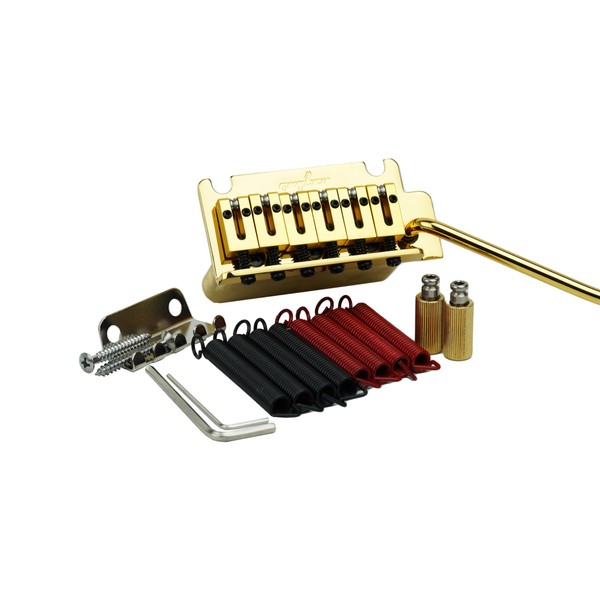 Guyker Guitar Tremolo Bridge with Brass Roller Saddle String Space