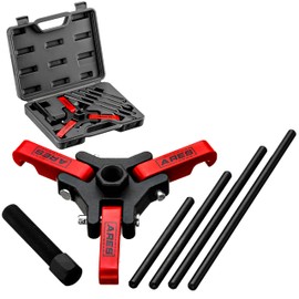 ARES 71002 - Harmonic Balancer Puller Kit - Adjustable 3-Jaw Puller Fits Most Late Model Automobiles & Trucks - Remove Damper Pulleys in Tight Engine Compartments Without Removing The Radiator