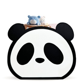 Felt Storage Caddy;Panda Baby Nursery Basket, Nursery Organizer for Store Infant Newborn Essentials, Storage Organizer with Cute Panda Design for Diaper Toys Baby Vintage Decor